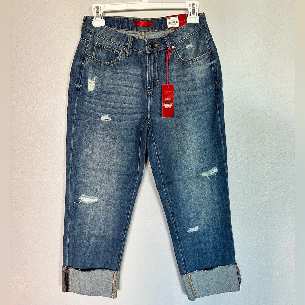 Jennifer Lopez Boyfriend Mid Rise Jeans